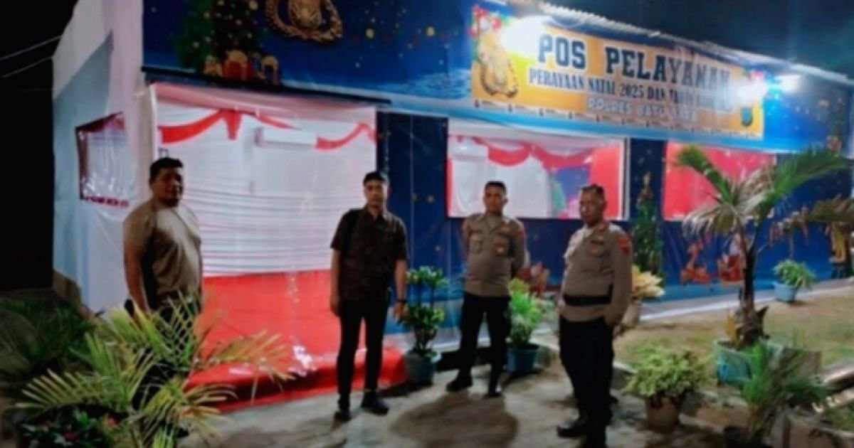 Kapolsek Lima Puluh AKP Salomo Sagala Cek Pos Yan Jelang Nataru