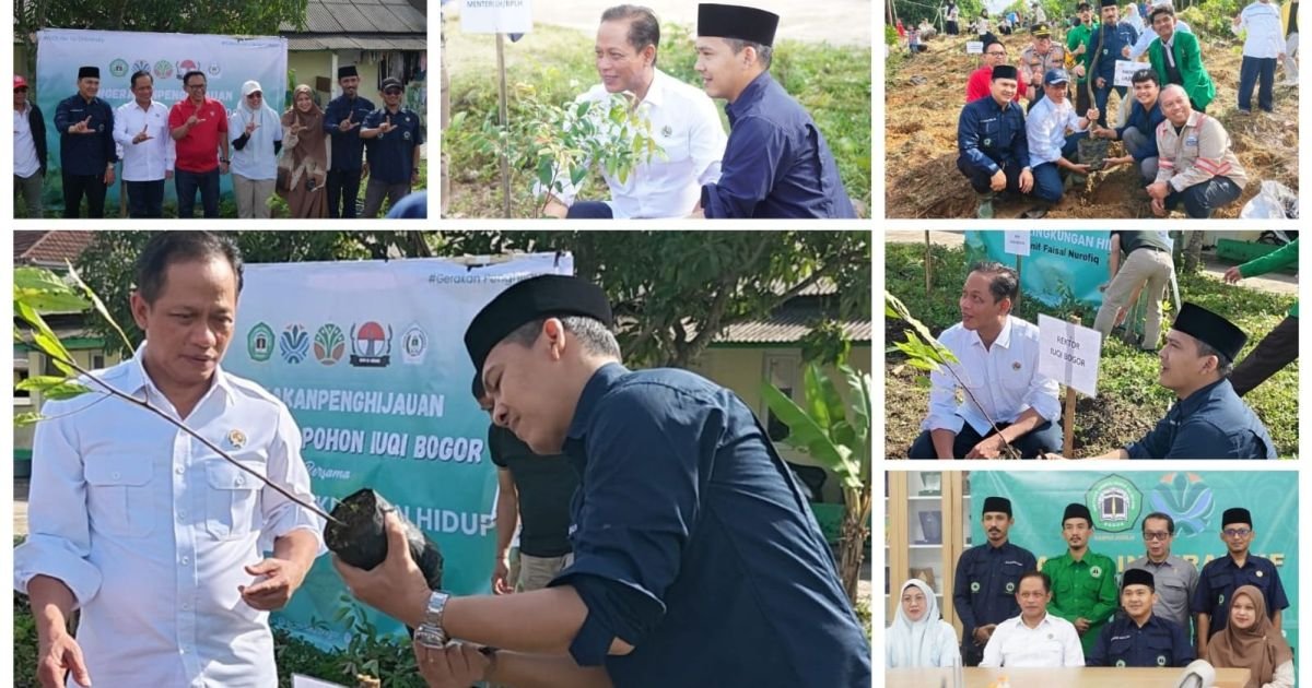 IUQI Bogor dan Aliansi BEM se-Bogor Bersama Menteri Lingkungan Hidup Republik Indonesia Gelar Aksi Penanaman Pohon di Bogor Barat
