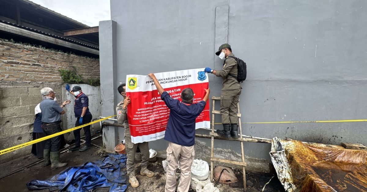 Pemkab Bogor Segel Perusahaan Yang Cemari Lingkungan dan Belum Miliki PBG