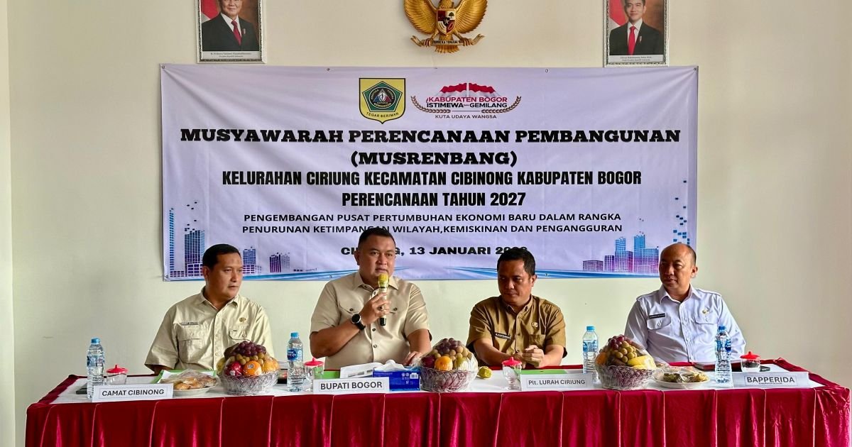 Bupati Bogor Rudy Susmanto Tegaskan Komitmen Penanganan Banjir dan Penghijauan di Musrenbang Kelurahan Ciriung