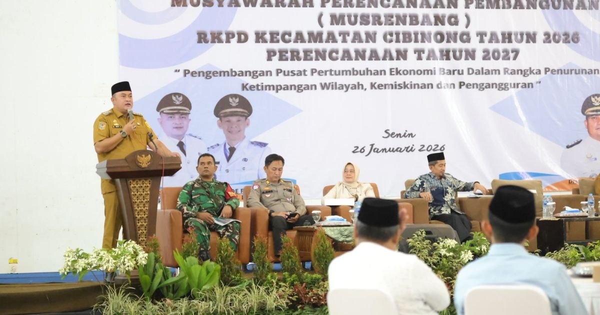 Bupati Bogor Fokuskan Penataan Lingkungan, Banjir, dan Pendidikan di  Wilayah Cibinong Pada Musrenbang RKPD 2026
