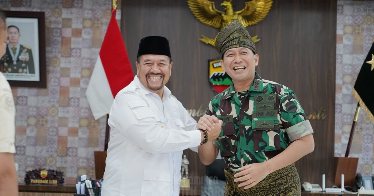 Perkuat Kolaborasi Dan Sinergi Antar Pemkab TNI, Bupati Wakil Bupati Batu Bara Audiensi Dengan Pangdam I/BB