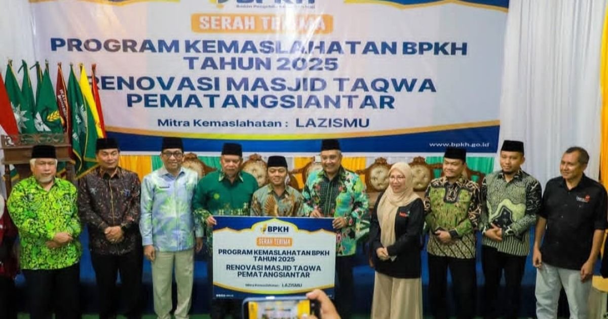 Wali Kota Wesly Diwakili Asisten Zainal Siahaan Hadiri Serah Terima Renovasi Masjid Taqwa Pematangsiantar