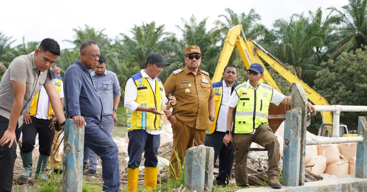 Pastikan Ketersediaan Air Irigasi Untuk Petani, Bupati Batu Bara Tinjau Bendung Tanjung Muda