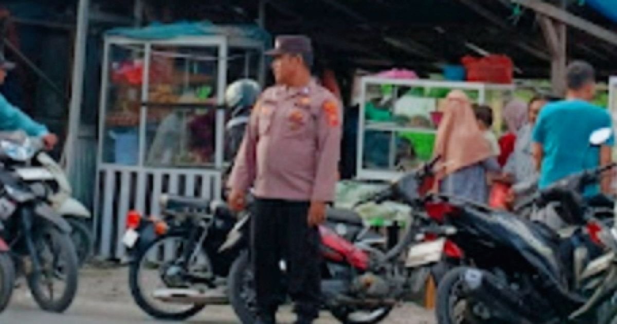 Personel Polres Batu Bara Amankan Pasar Tumpah Ramadhan 1447 Hijriah Di Medang Deras