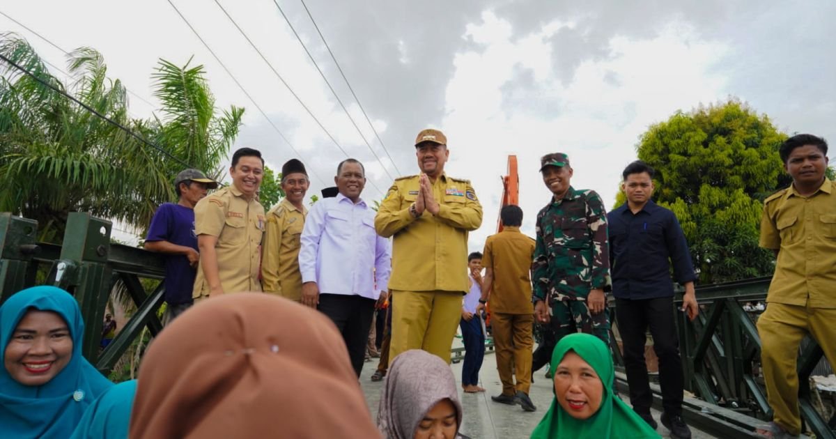 Pastikan Akses Transportasi Lancar, Bupati Batu Bara Tinjau Langsung  Jembatan Bailey Sei Buah Keras–Sidomulyo