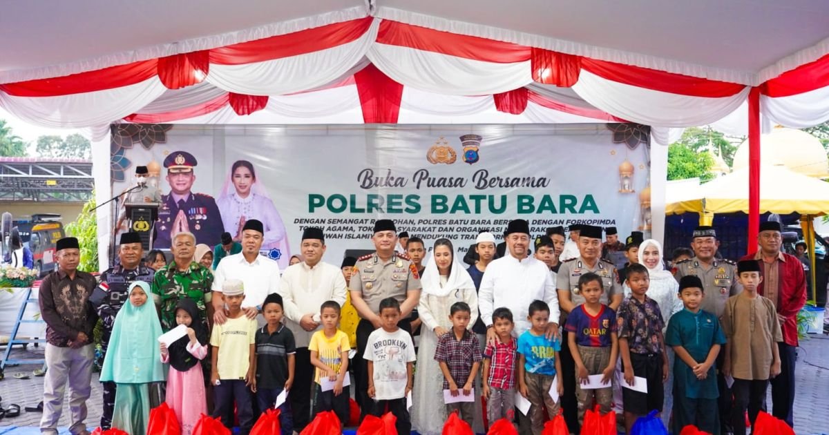 Perkuat Sinergi dan Ukhuwah Islamiyah, Bupati Batu Bara Hadiri Buka Puasa Bersama Polres Batu Bara