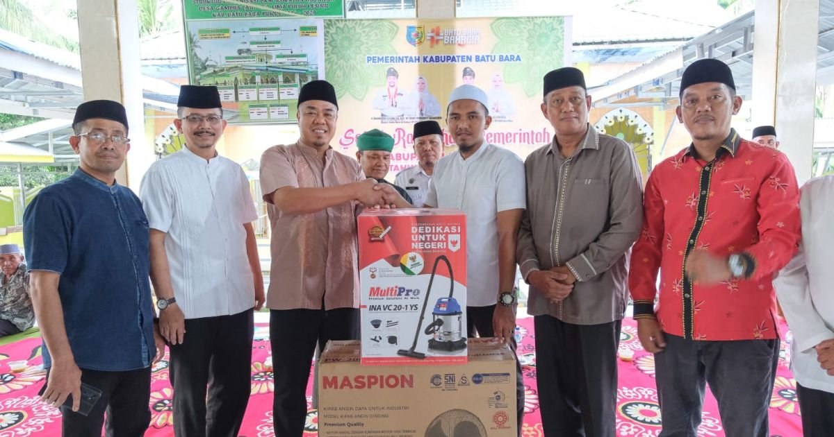 Safari Ramadan ke-12 di Desa Gambus Laut, Wabup Syafrizal Serahkan Bantuan Dan Santunan