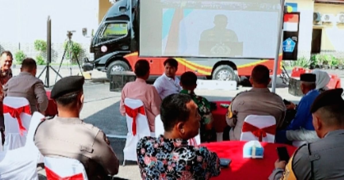 Polres Batu Bara Zoom Meeting Gerakan Pangan Murah Bersama Forkopinda