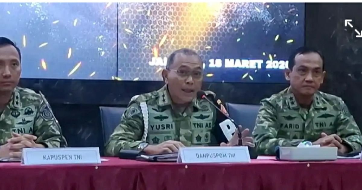 Ket Foto  : Komandan Pusat Polisi Militer(Danpuspom)TNI Mayjen Yusri Nuryanto Rabu Pagi (18/3/2026)