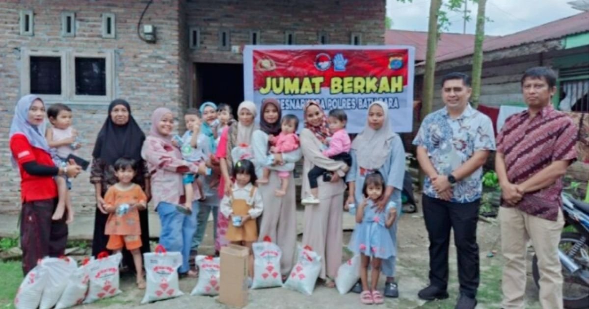 Satresnarkoba Polres Batu Bara Gelar Jumat Berkah Dan Kepedulian Pencegahan Pengunaan Narkotika
