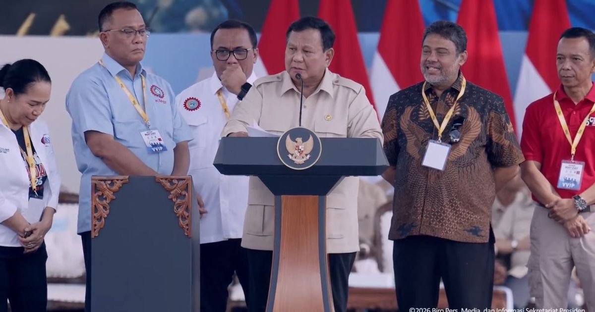 Presiden Prabowo Subianto Sampaikan Program Perumahan saat Peringatan Hari Buruh 2026