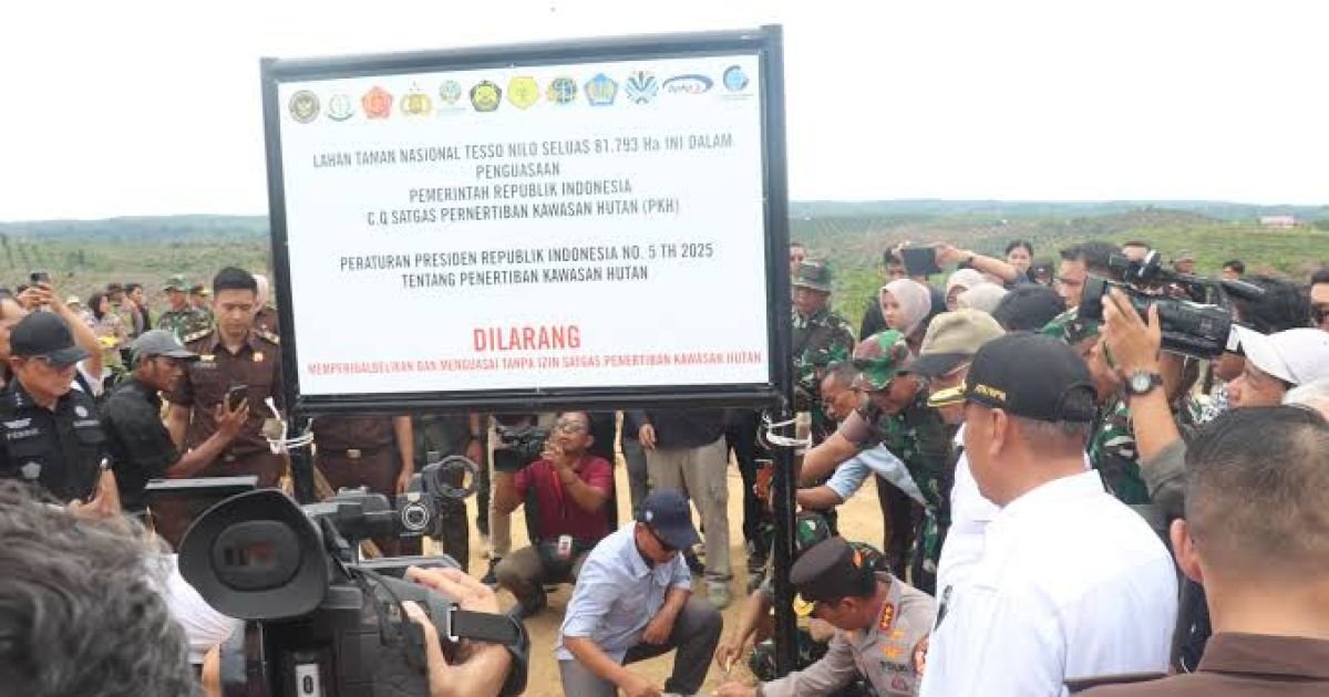 Presiden Panggil Satgas Sawit, MataHukum: Segel di Tesso Nilo Cuma Hiasan