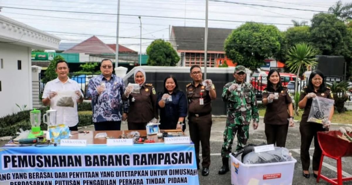 Pemusnahan Barang Bukti Tindak Pidana di Kejari Pematangsiantar Dihadiri Pemko Pematangsiantar