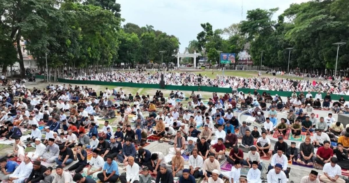 Pemko Pematangsiantar Gelar Sholat Idul Adha di Lapangan Adam Malik