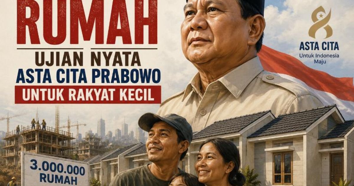 Tiga Juta Rumah : Ujian Nyata Asta Cita Prabowo untuk Rakyat Kecil