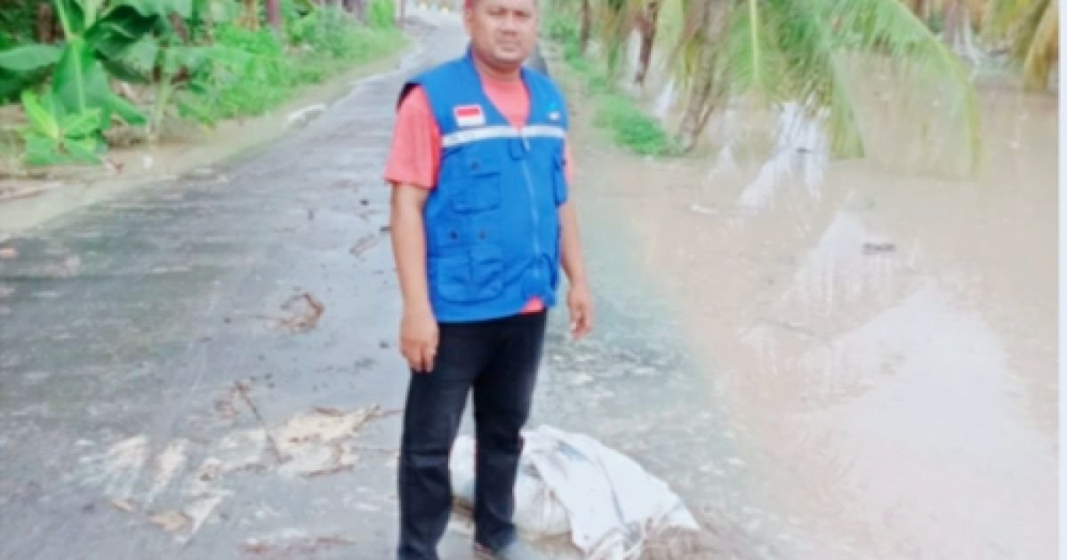Tagana Bergerak 53 Rumah Di Desa Sukarejo  Kec Seibale Terdampak Banjir