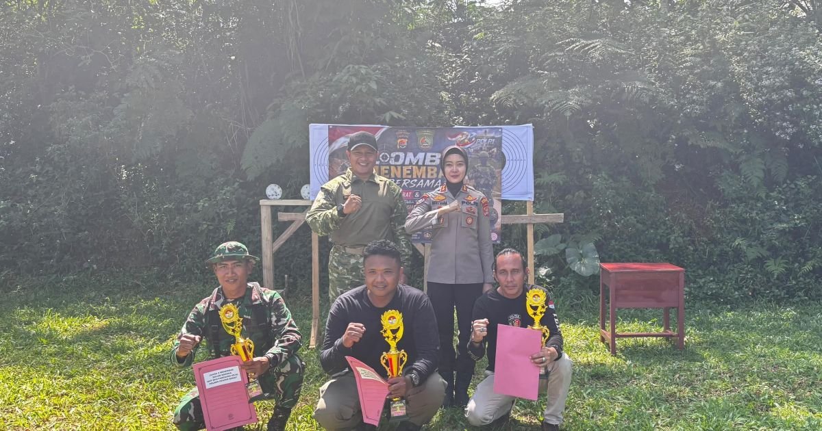 Peringatan HUT Polri Ke -80 Polres Pesisir Barat Krui Lampung dan Kodim 0422/Lampung Barat Gelar Lomba Menembak Bersama