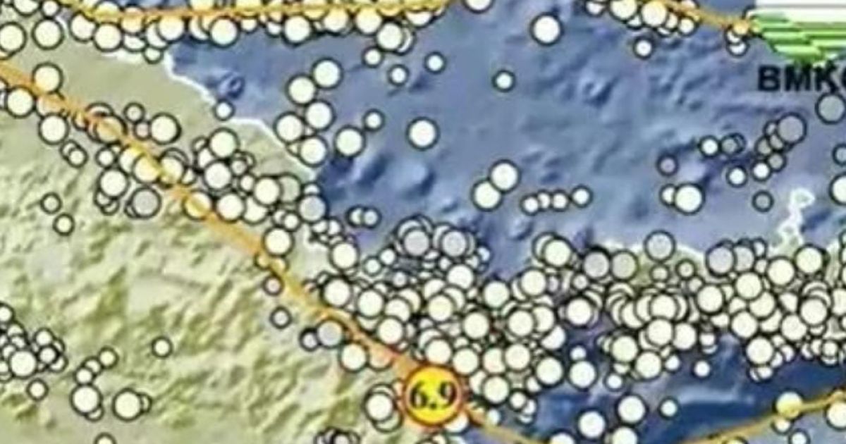 Pusat Gempa Terkini 2 Menit yang Lalu Guncang Merauke, Magnitudo 6,9!