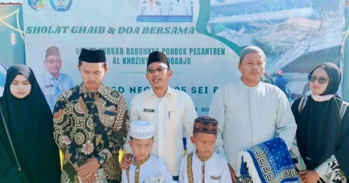 SDN 5 Sei Balai Sholat Ghaib Dan Doa Bersama, Untuk Korban Robohnya Pondok Pesantren Al Khozny Sidoarjo  Jawa Timur