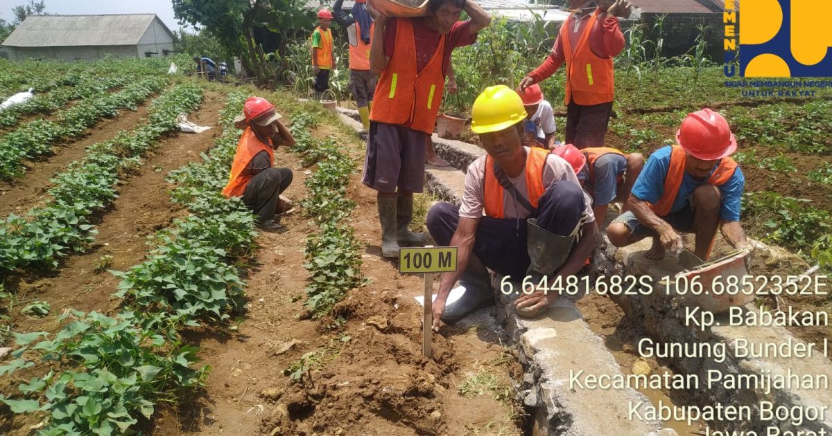 Saluran Irigasi Cibunder Sepanjang 480 Meter Tuntas Dikerjakan