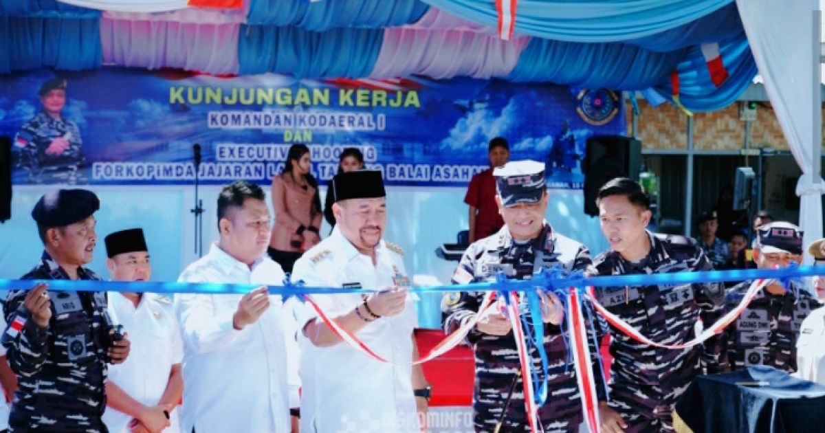 Perkuat Sinergi Maritim Dengan Pemerintah Daerah, Komandan Kodaeral I Kunjungi Mako Lanal Tanjung Balai Asahan
