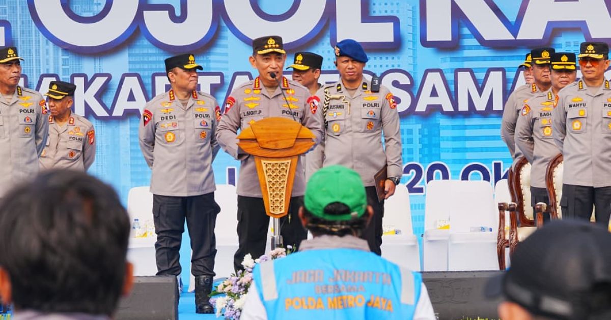 Hadiri Apel Ojol Kamtibmas, Kapolri Ajak Bersinergi Jaga Kamtibmas