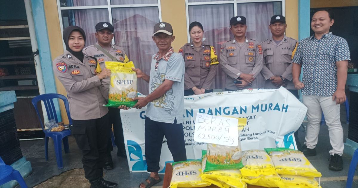 Guna mendukung program pemerintah,Polsek Pesisir tengah Gelar Gerakan Pangan Murah