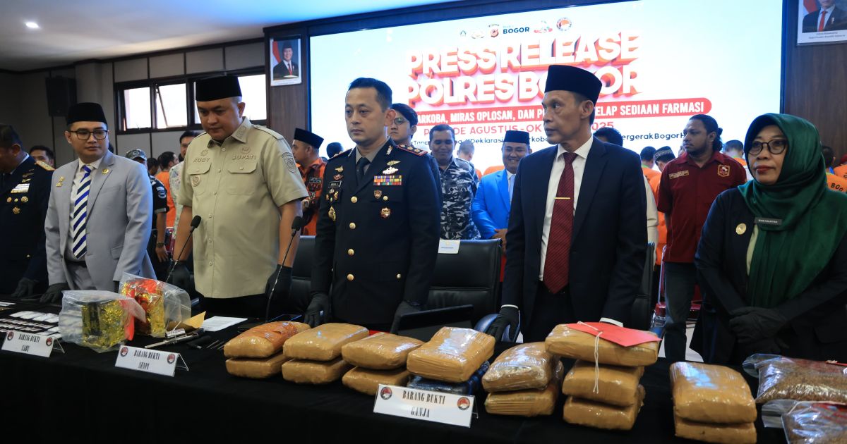 Rudy Susmanto Apresiasi Jajaran Polres Bogor Ungkap 114 Kasus Narkoba, Selamatkan 11 Ribu Warga Kabupaten Bogor