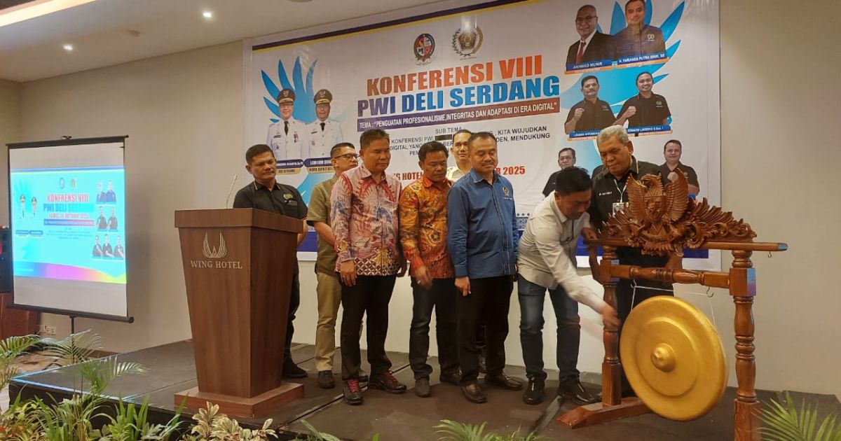 Konferensi PWI Deli Serdang, Fariada Putra Sinik Ingatkan Wartawan Merajut Silaturahmi Dan Profesiona