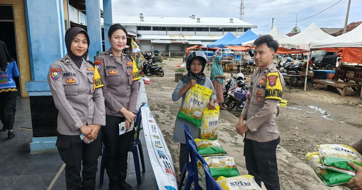 Dalam mendukung program pemerintah,Polsek Pesisir tengah kembali menggelar gerakan pangan murah