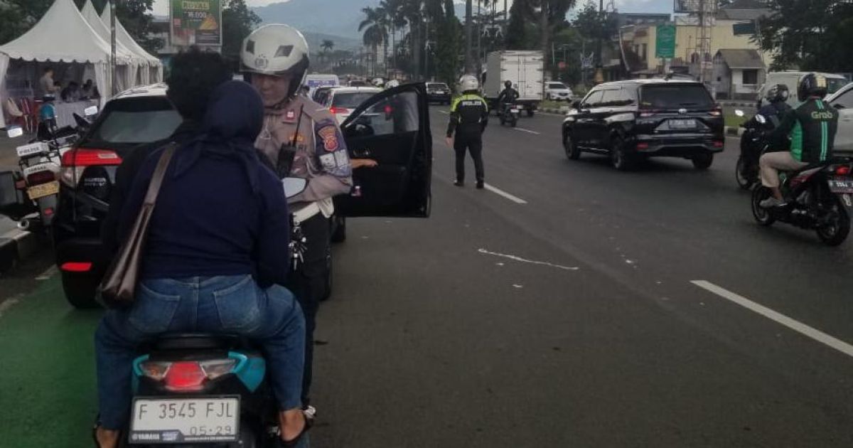 Satlantas Polres Bogor Razia kendaraan bagi Pengendara lakukan Pelanggaran