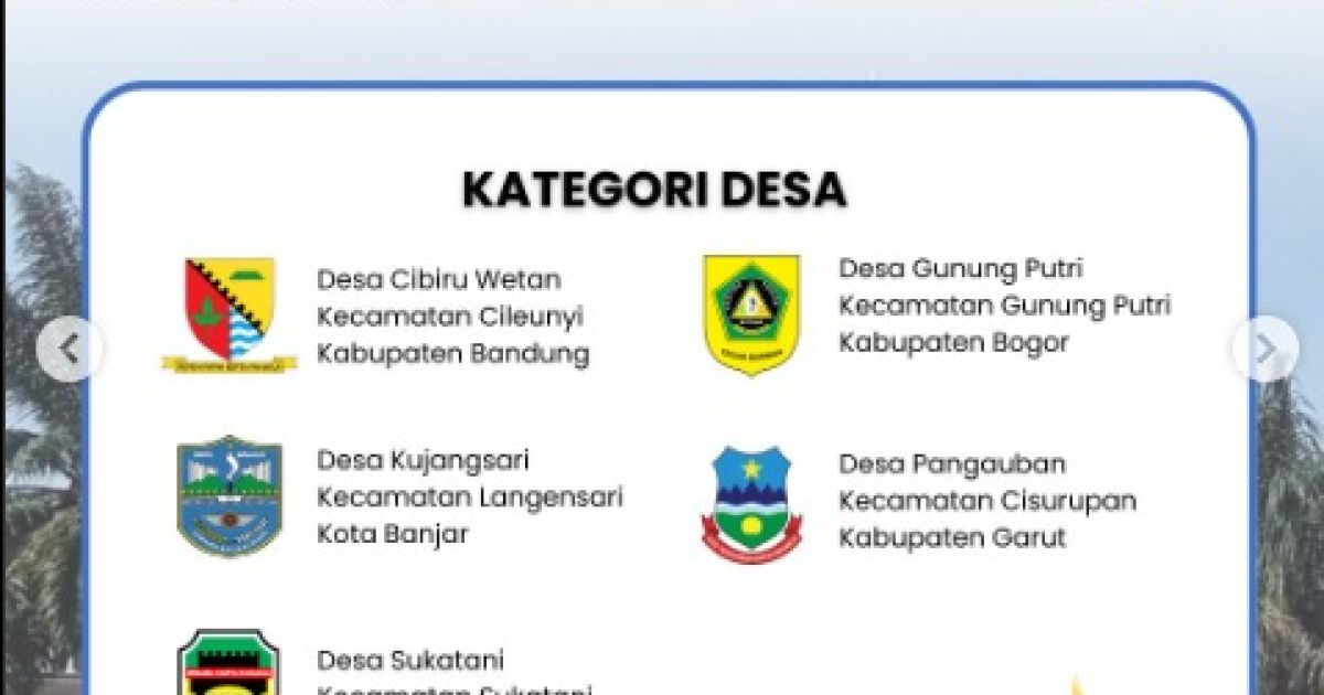 Desa Gunung Putri Lolos Lima Besar Anugerah Gapura Sri Baduga 2025 Tingkat Jawa Barat