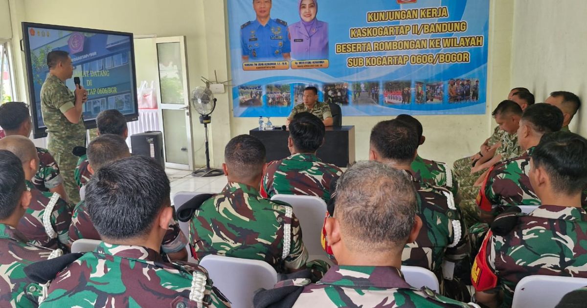 Kepala Staf Komando Garnisun Tetap II/Bandung Marsma TNI Visnu Hermawan Lakukan Kuker Ke Sub Kogartap Bogor