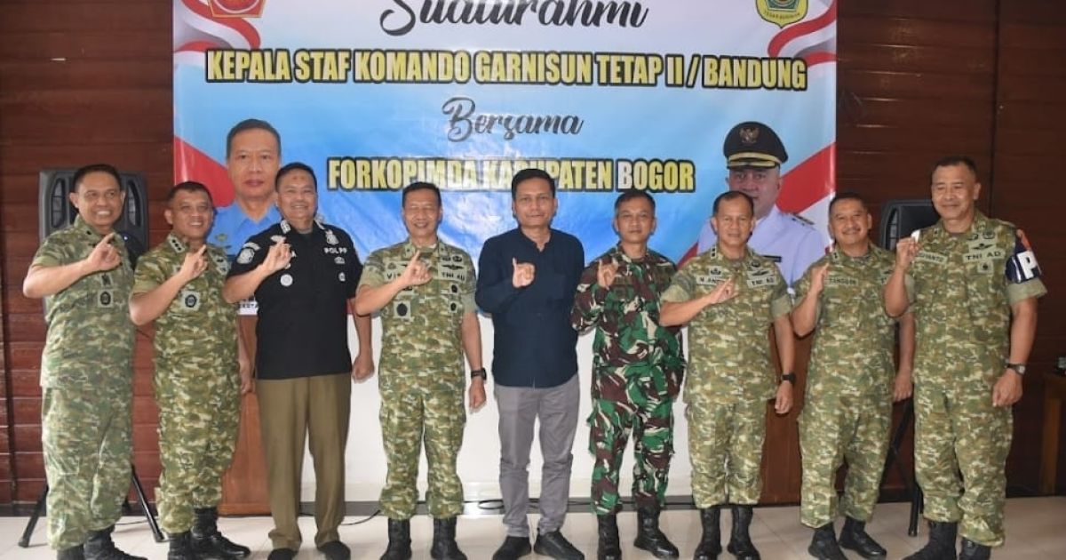 Marsma TNI Visnu Hermawan Jalin Silaturahmi dengan Forkopimda Kabupaten Bogor