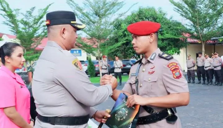 Kapolres Batu Bara AKBP Doly Nelson H H Nainggolan SH MH  Sertijab Kasat Reskrim Dan Kasat Bimas