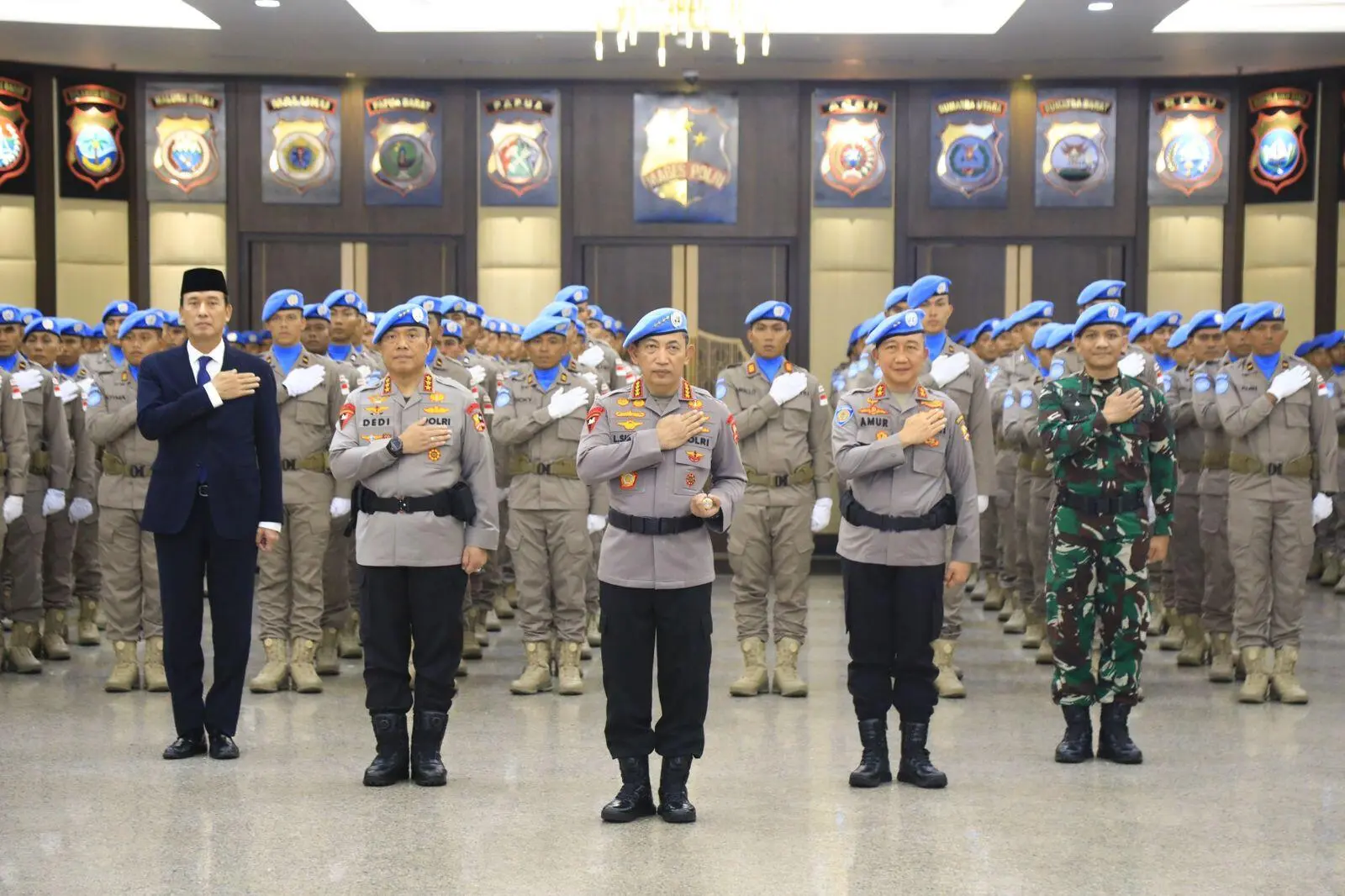 Satgas FPU 7 MINUSCA dalam Misi Perdamaian PBB di Afrika Tengah di Lepas Kapolri 