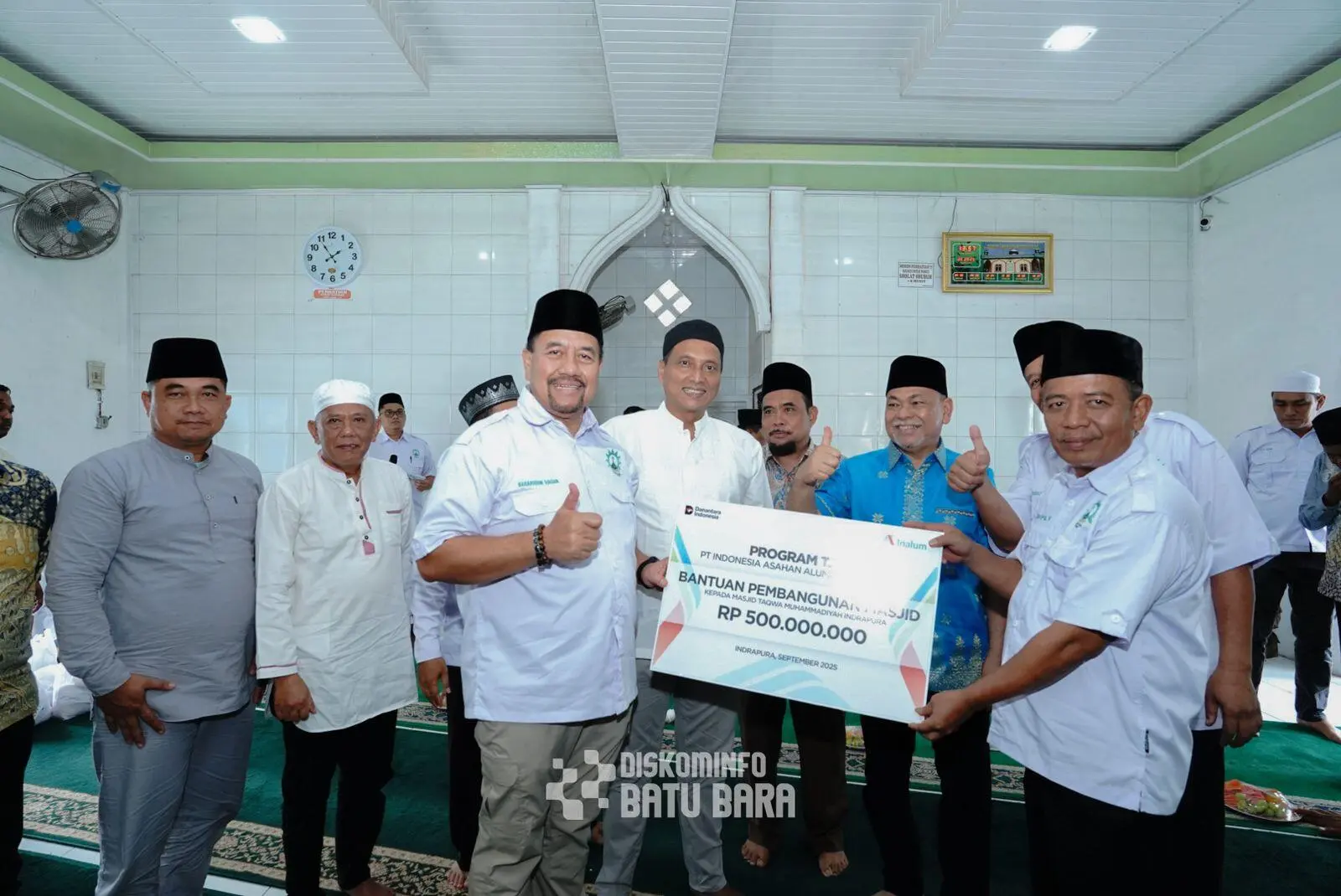 PT Inalum dan Bupati Batu Bara Bantu Pembangunan Masjid Taqwa Muhammadiyah