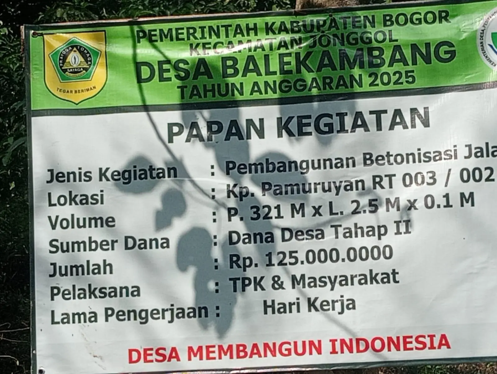 ‎Proyek Betonisasi Desa Balekambang Disorot, Kualitas Material Dipertanyakan