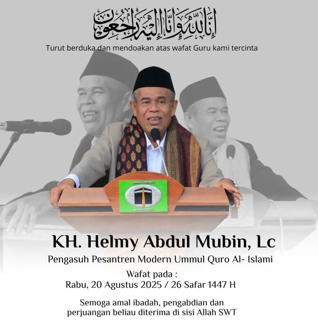Telah Berpulang Pendiri Pesantren Modern Ummul Quro Al-Islami, KH Helmy Abdul Mubin 