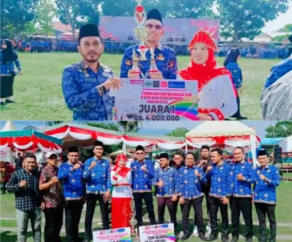 Bapenda Juara Dilaga Final Berhak Mendapatkan Tropy Bergengsi Mini Soccer Tournament Bahagia Cup I Tahun 2025