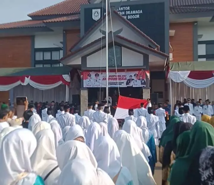 Upacara HUT RI Ke 80 Di Kecamatan Dramaga Paling Terkeren Se Bogor Barat