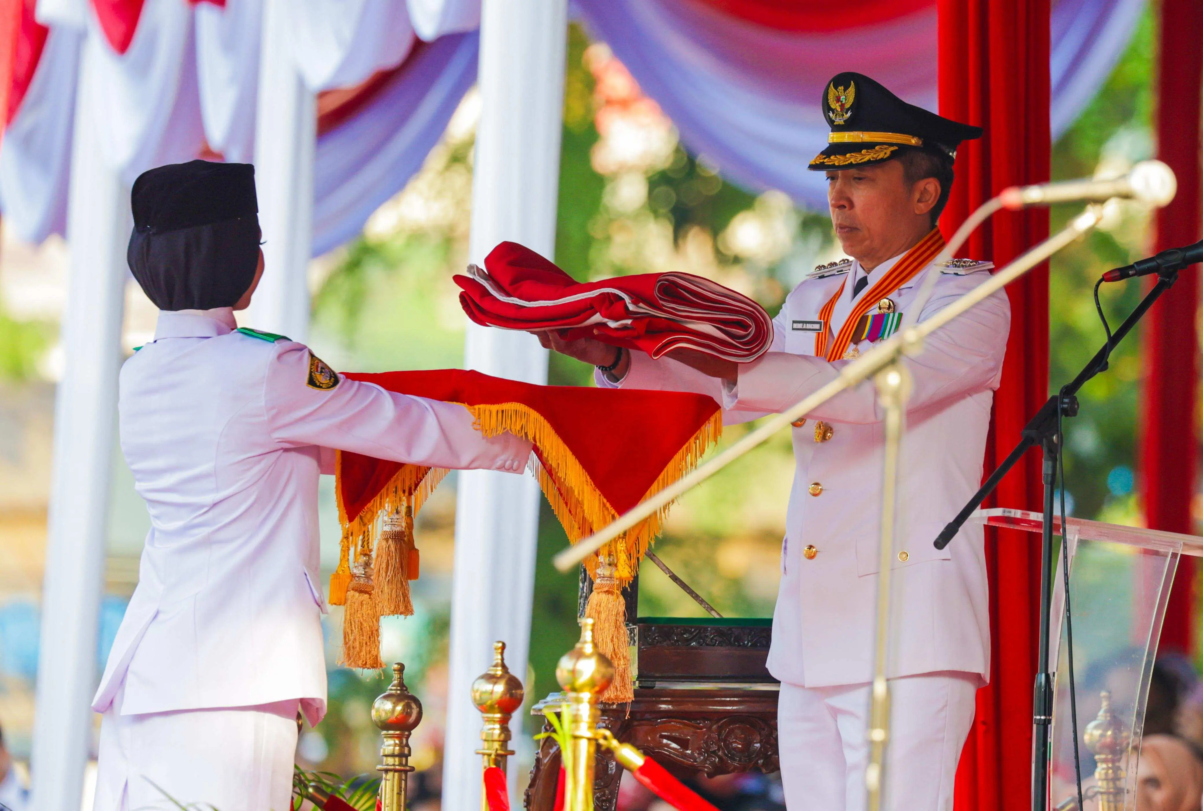Sosok Pembawa Baki dalam HUT ke-80 Kemerdekaan RI di Kota Bogor 