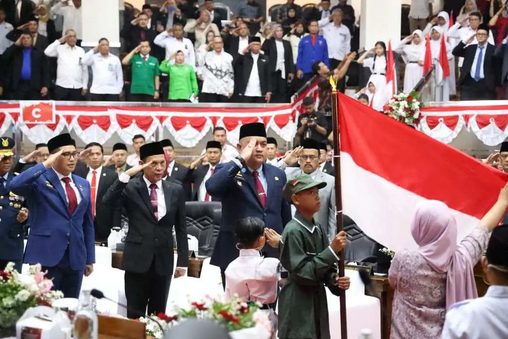 Bupati Bogor dan DPRD Gelar Rapat Paripurna Istimewa Dengarkan Pidato Kenegaraan Presiden Prabowo Subianto