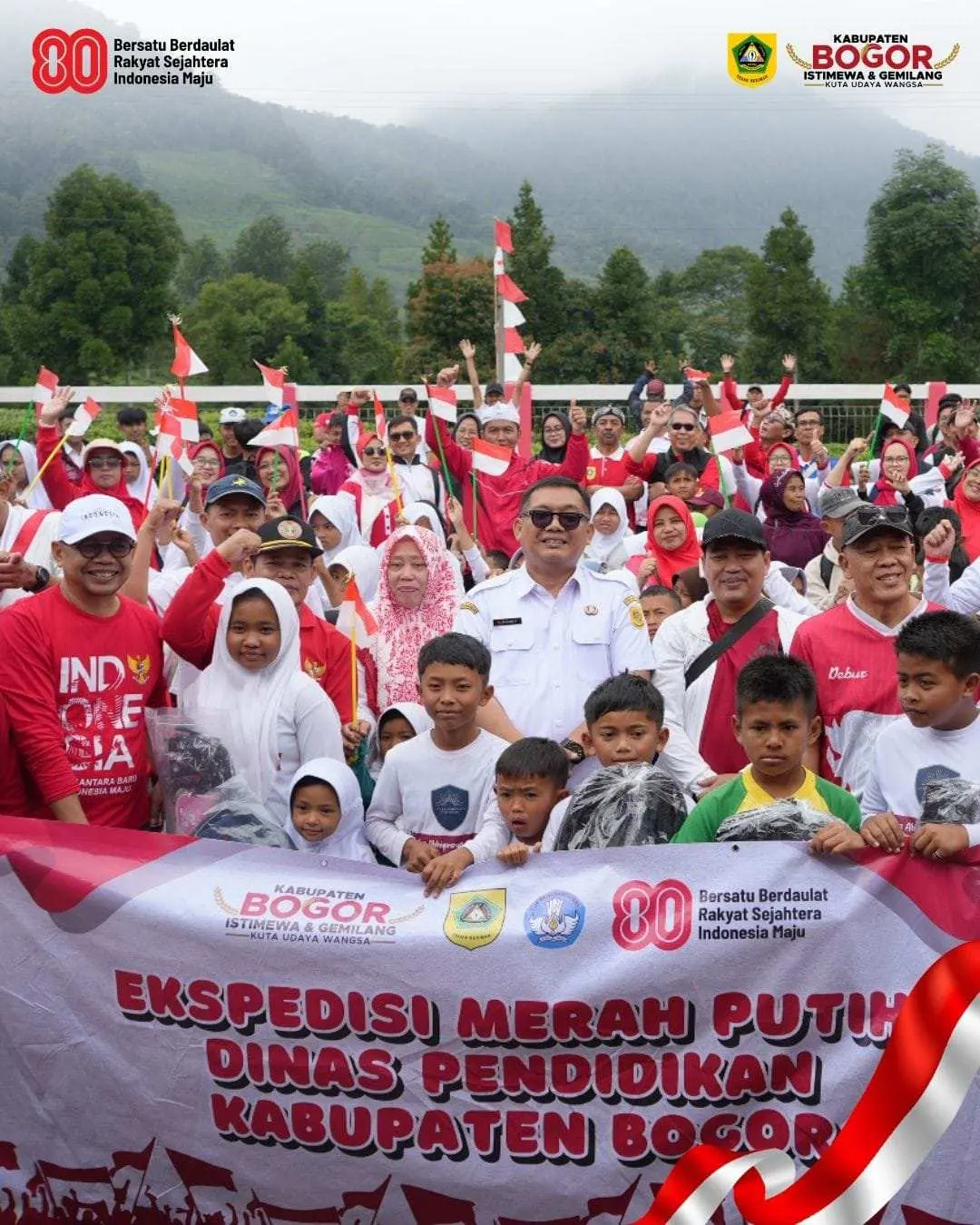 Gelar Ekspedisi Merah Putih Di SD Cikoneng Cisarua oleh Pemkab Bogor 
