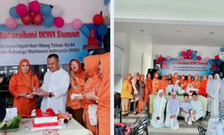 Tingkatkan Silahturahmi IKWI PWI Sumut Berbagi Bersama Anak Yatim Di HUT yang Ke 64 Tahun Penuh Hikmat