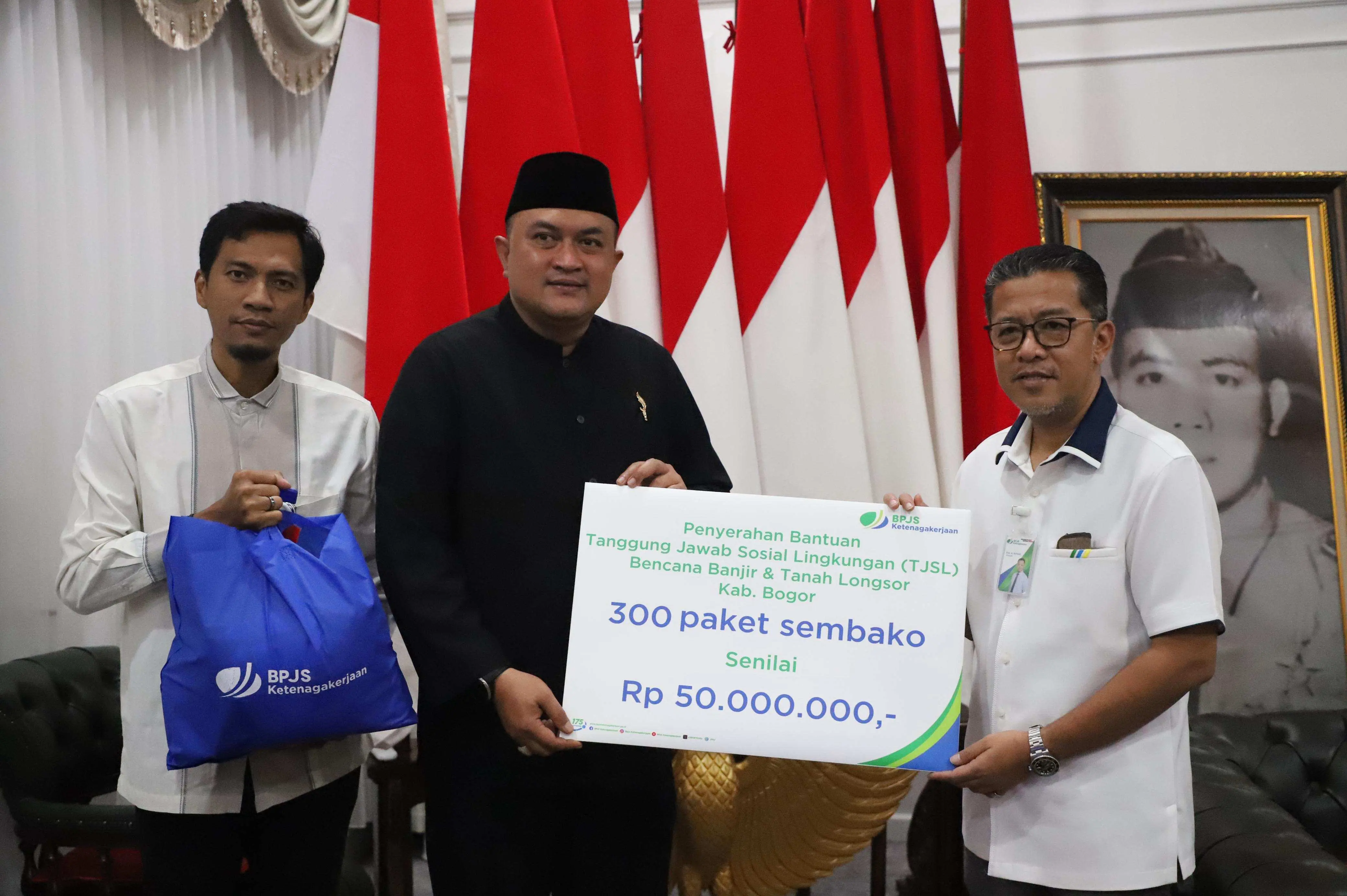 Rudy Susmanto Apresiasi Peran BPJS Ketenagakerjaan Bantu Korban Bencana di Kabupaten Bogor