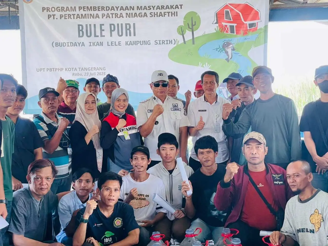 Pertamina Patra Niaga Gelar Pelatihan Budidaya Lele dari Galon Bekas di Kampung Sirih Tangerang