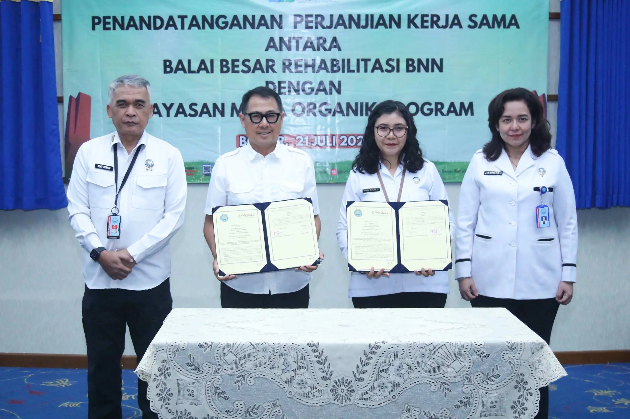 Dorong Kemandirian Pascarehabiltasi,BNN Jalin Kerjasama dengan Yayasan Mitra Organik Program
